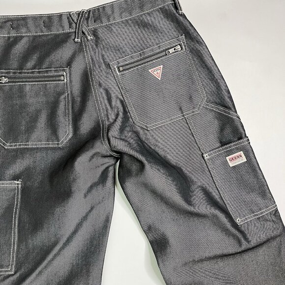 Guess Originals Go Zip Carpenter Jeans Relaxed Fit Womens Jeans Gray NWT Size 27 - Picture 4 of 5